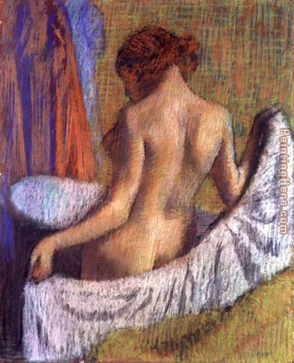 After the Bath, woman with a Towel painting - Edgar Degas After the Bath, woman with a Towel art painting